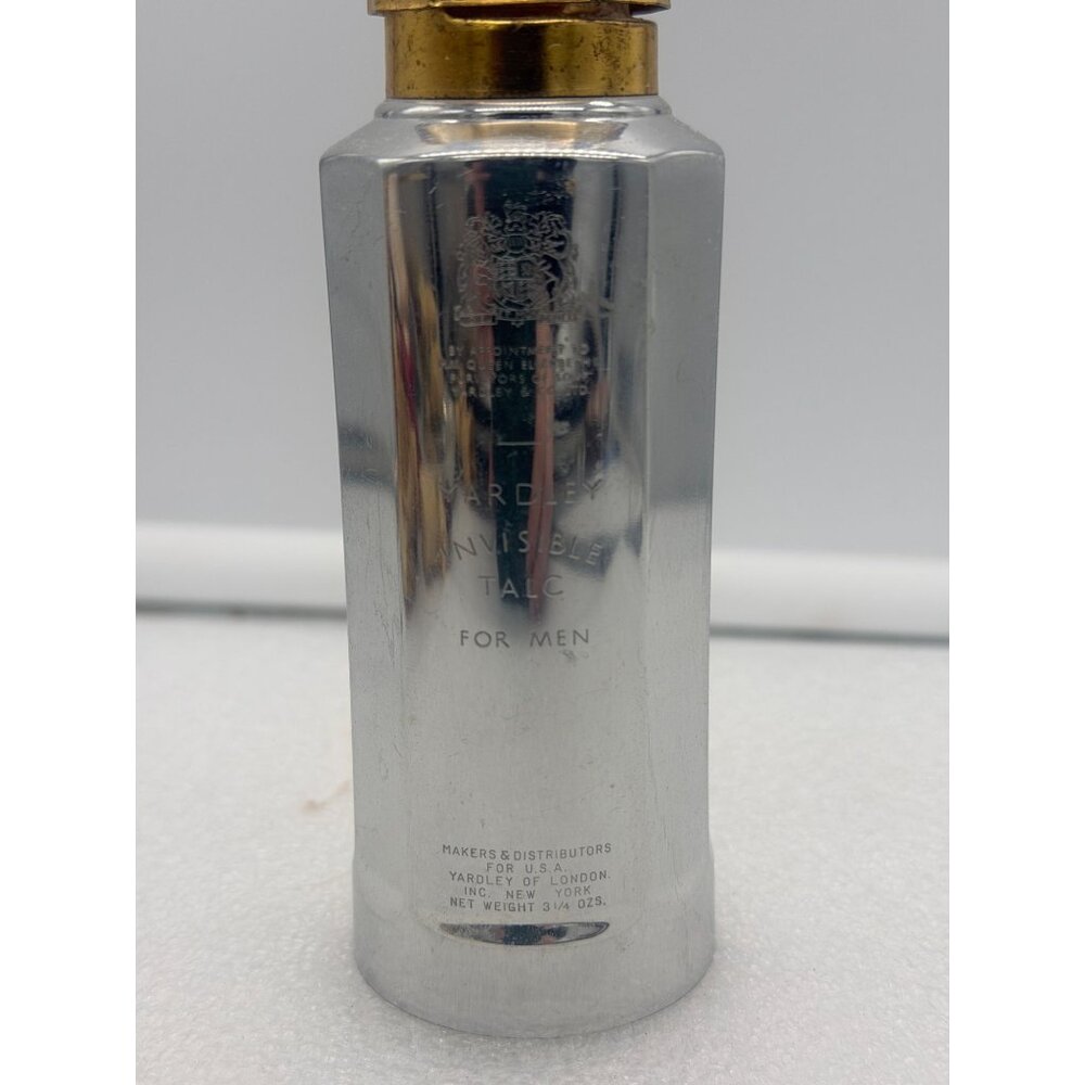 Vintage Yardley of London Invisible Talc For Men Shaker Bottle